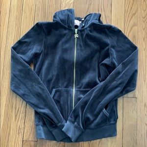 Juicy Couture Velour zip down hoodie